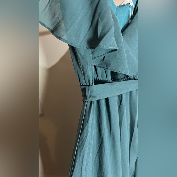 (Dusty Topaz blue)Katya Ruffle Maxi Dress (Baltic born) - Picture 11 of 13